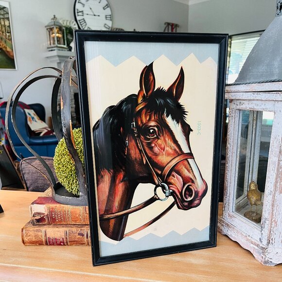 VTG Framed horse picture - Picture 7 of 10